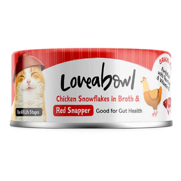 CAT CAN IN BROTH CHICKEN AND RED SNAPPER 70g 