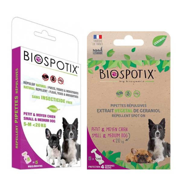 BIOSPOTIX REPELLENT DOG up to 20 kg (5pipettes x 1ml) 