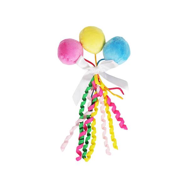 BIRTHDAY PARTY BALLOONS WITH RIBBON AND FEATHER 