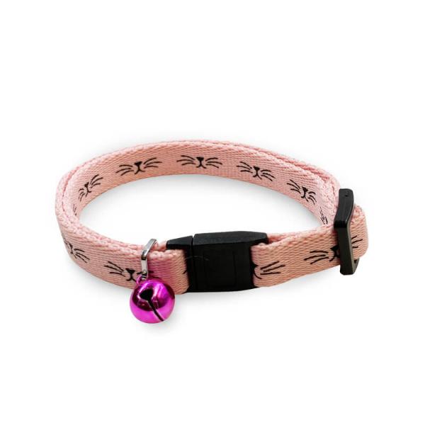 CAT COLLAR - CAT WHISKERS (PINK) (10mmx20-35cm) 