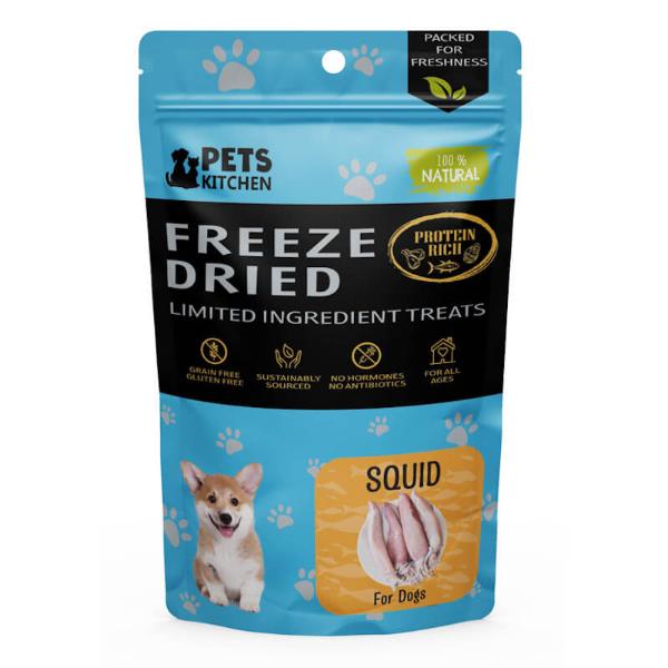 (DOG) FREEZE DRIED WHOLE SQUID TREATS 40g 