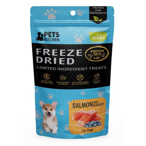 (DOG) FREEZE DRIED SALMON WITH BLUEBERRY TREATS 40g 