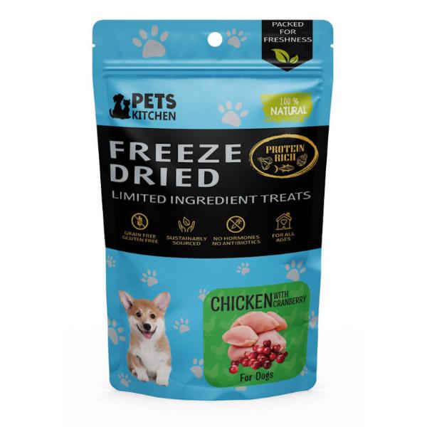 (DOG) FREEZE DRIED CHICKEN WITH CRANBERRY TREATS 40g 