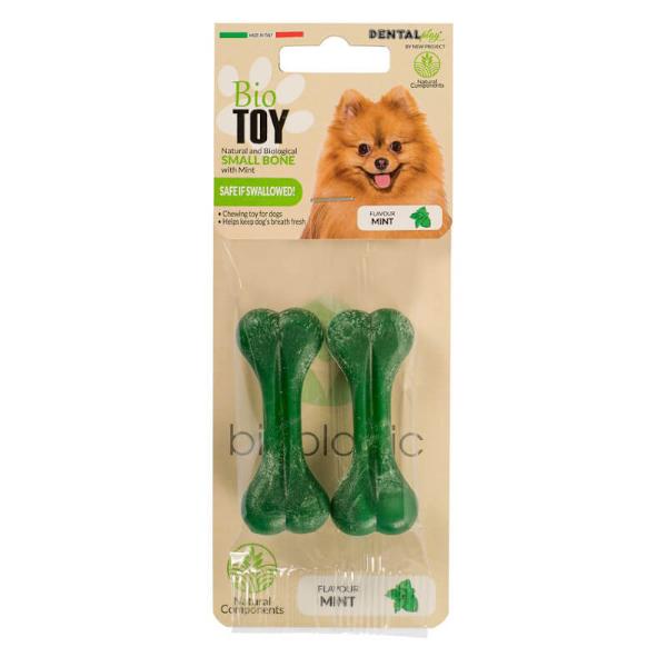 BIOPLASTIC MINT DOG CHEW BONE (2pcs) 