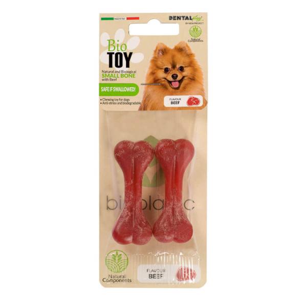 BIOPLASTIC BEEF DOG CHEW BONE (2pcs) 