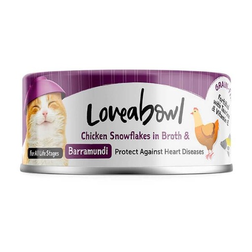 CAT CAN IN BROTH CHICKEN AND BARRAMUNDI 70g 