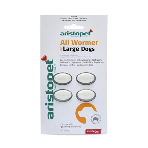 ALL WORMER FOR LARGE DOG (4 TABLETS) 