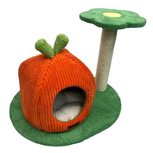 2 TIER WITH CARROT HOUSE (GREEN/ ORANGE) (64x50x41cm) 