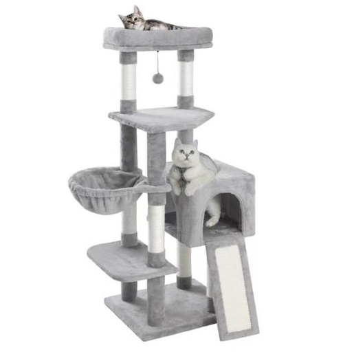 5 TIER CAT TREE WITH HOUSE (45x40x130cm) 