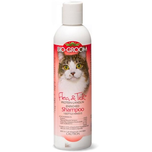 CAT FLEA & TICK SHAMPOO 8oz 