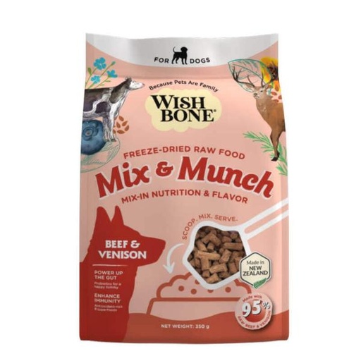 BEEF AND VENISON FREEZE DRIED DOG 350g 