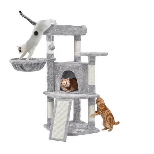 4 TIER CAT TREE SCRATCHING BOARD (43x43x107cm) 