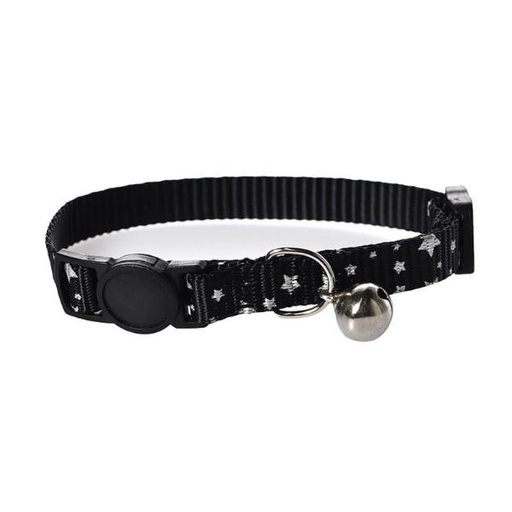 CAT COLLAR WITH STAR PRINT (BLACK)( 10mmx32cm) 