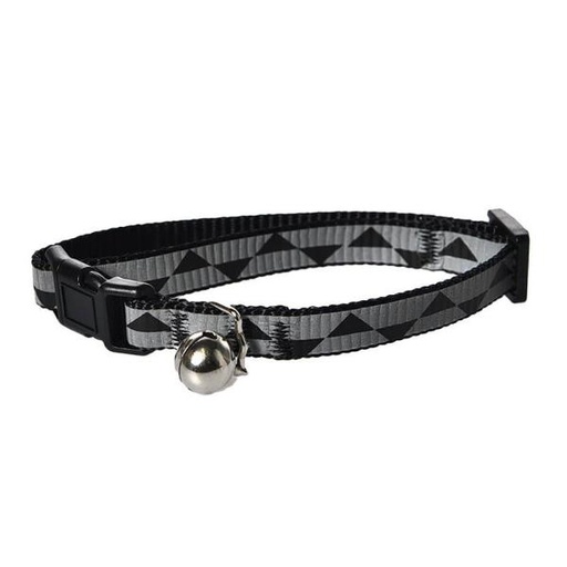 CAT COLLAR WITH TRIANGLE PRINT (BLACK) (10mmx32cm) 