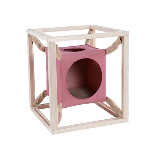 CAT HOUSE SUSPENSION (PINK) (54x54x54cm) 