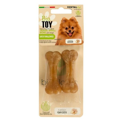 BIOPLASTIC GINGER DOG CHEW BONE (2pcs) 