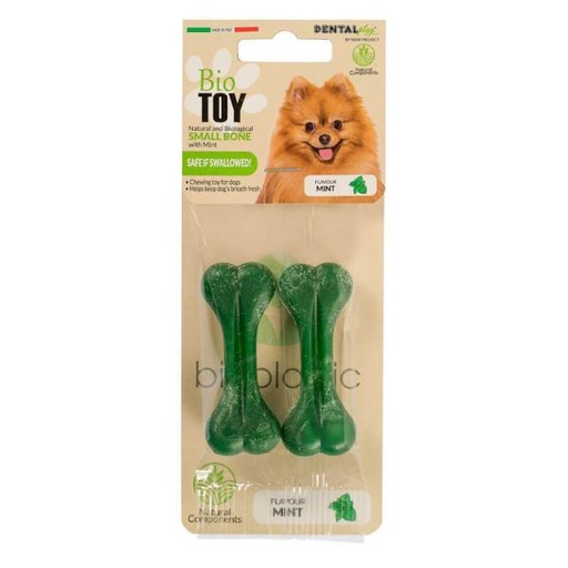 BIOPLASTIC MINT DOG CHEW BONE (2pcs) 